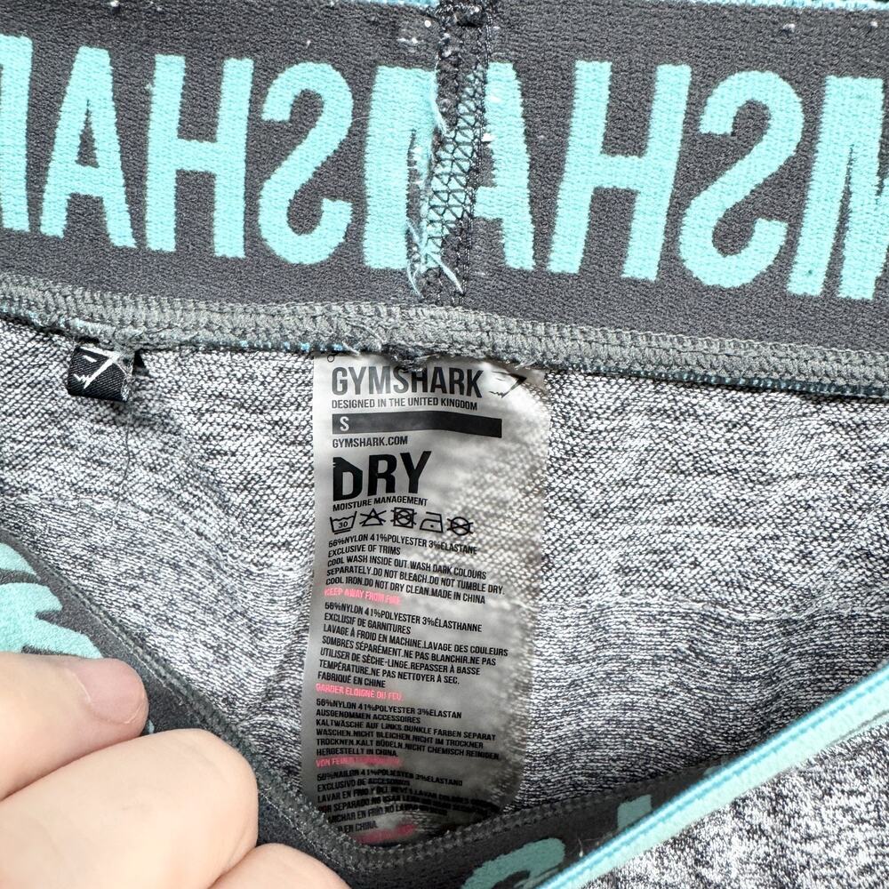 Gymshark Pants Women Size Small Gray Dry Moisture Seamless Compression Leggings - Picture 3 of 6